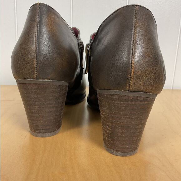 L'Artiste Spring Step Renaissance Buckle Clog Ankle Bootie Leather Size 7/EU 37 - Picture 10 of 12